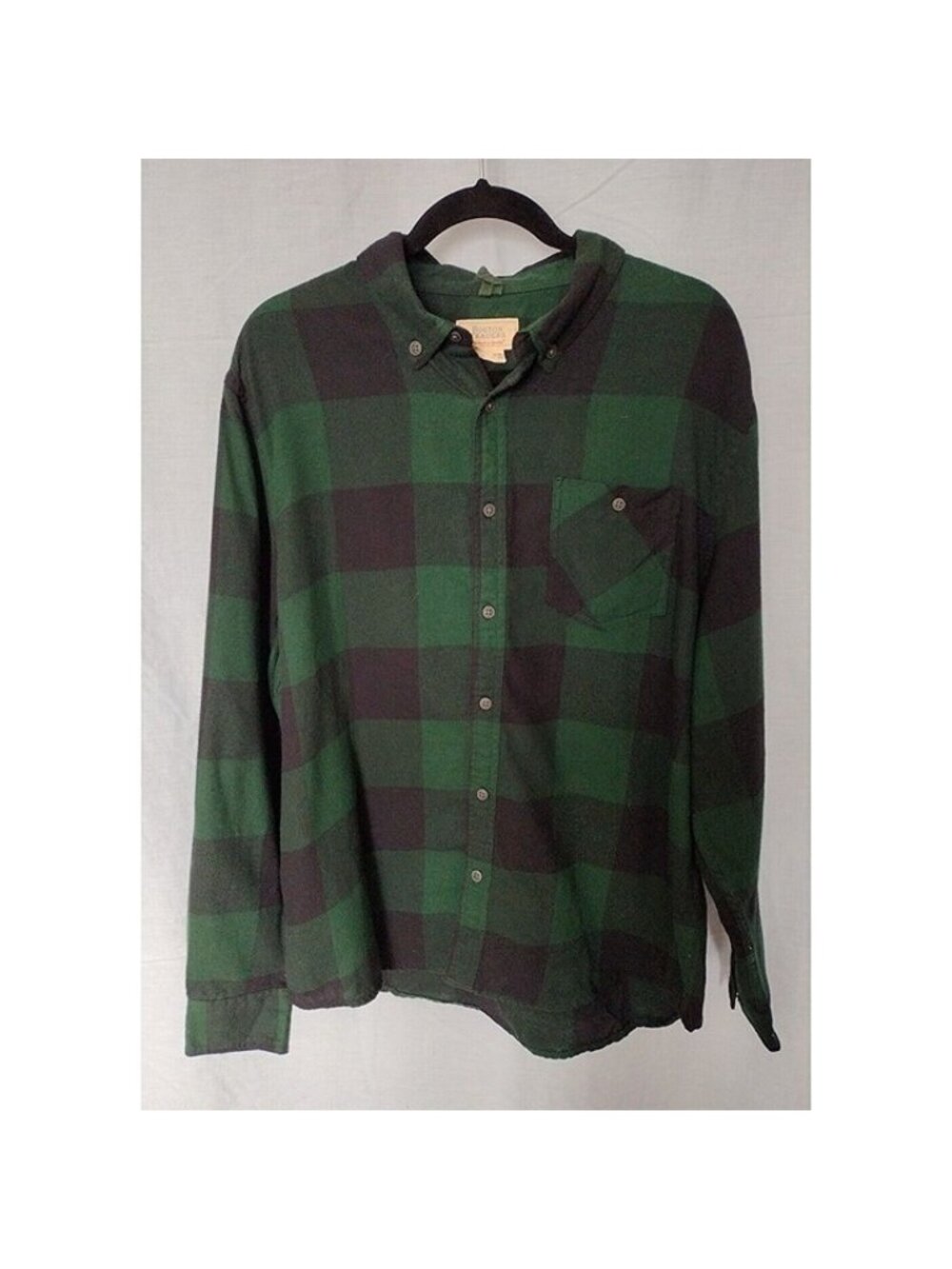 Boston Traders Men's Flannel Shirt Green XL Pre-Owned